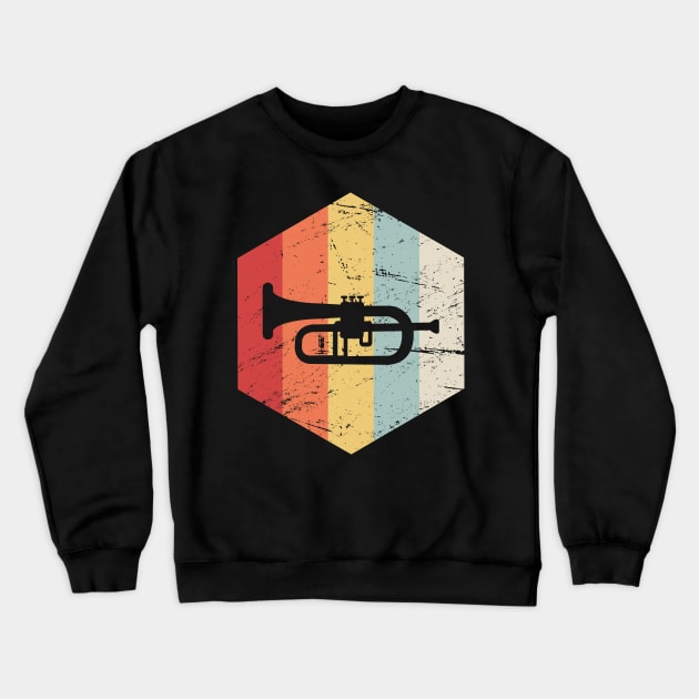 Retro 70s Trumpet Icon Crewneck Sweatshirt by MeatMan